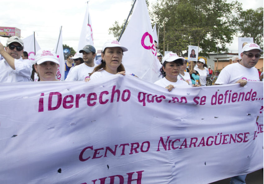 A protest against the Nicaraguan Inter-Oceanic Canal.