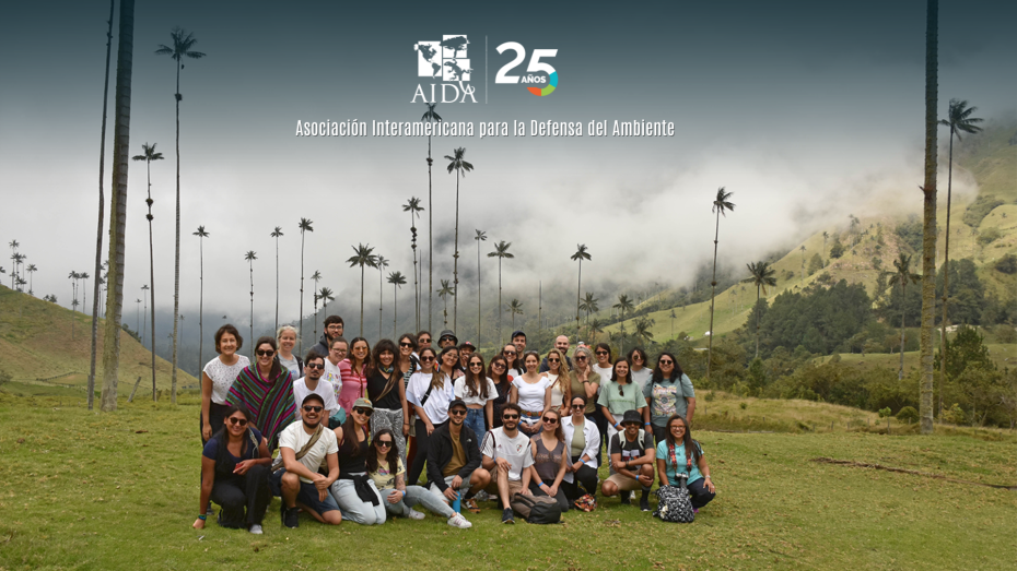 El equipo de AIDA en el Valle de Cocora, Colombia