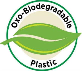 Photo: A logo used to identify products made with biodegradable plastic. Source: http://www.degradable.com.pe/