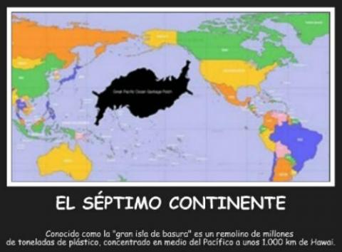  Image: Location of the rubbish continent on the map. Source: Blog Nuestras Ciudades 