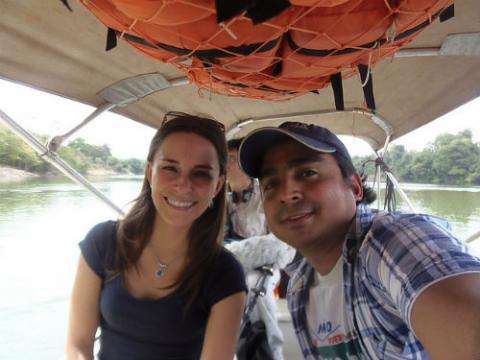 Photo: Traveling along the Xingu River with Joelson, to whom I dedicate this post. Credit: AIDA.