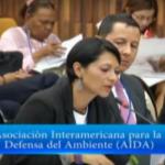 Astrid Puentes, codirectora de AIDA, interviene en la audiencia pública de solicitud de opinión consultiva presentada por el Estado de Colombia ante la Corte IDH. 