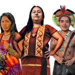 drawing of six indigenous communicators of the Americas