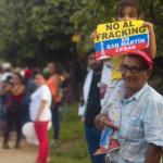 Protest against fracking