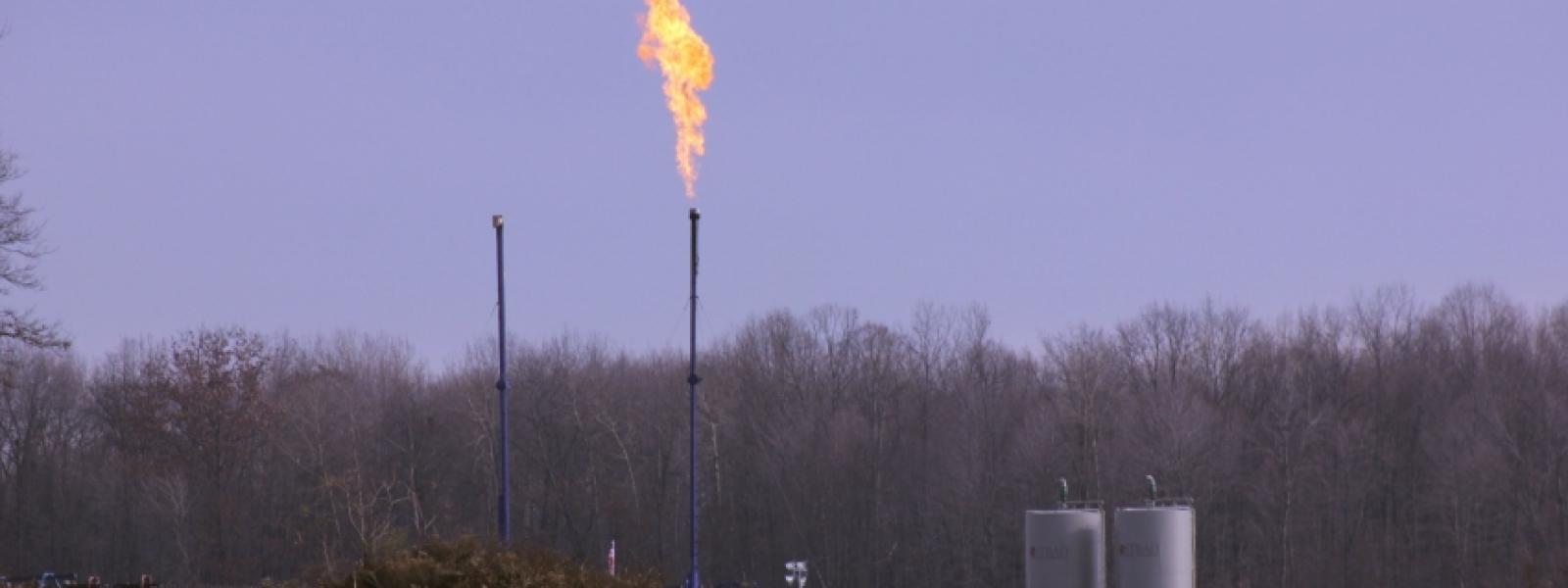 Pozo de fracking en Pensilvania