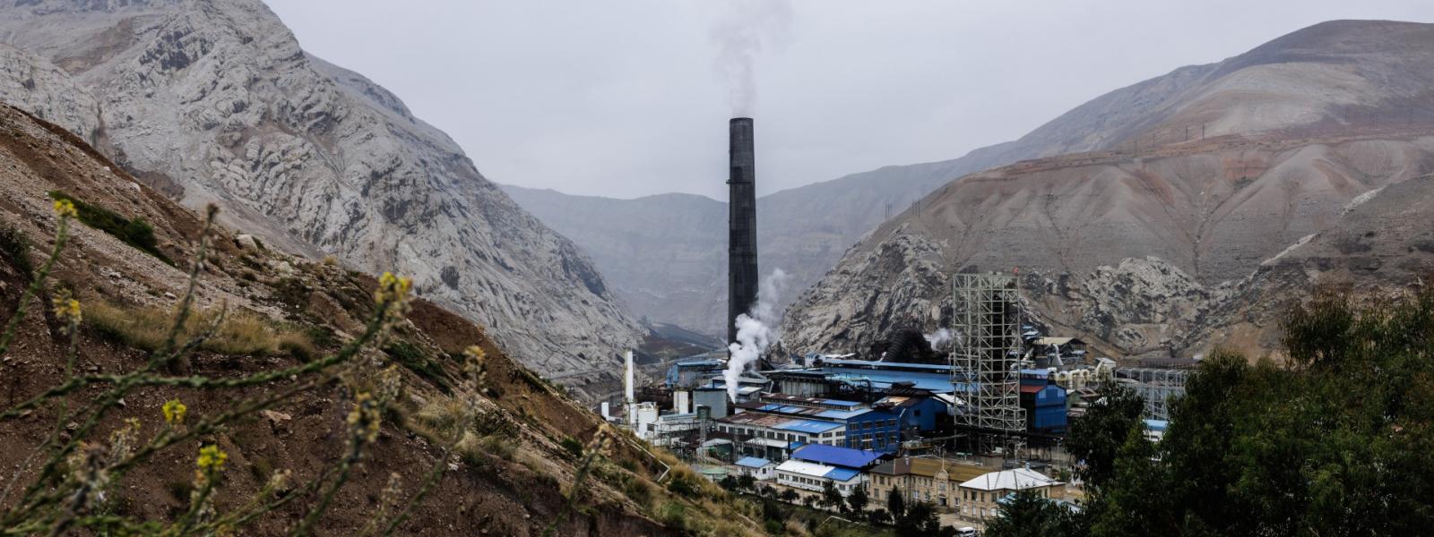 Panoramic view of the Metallurgical Complex of La Orota, Peru, in 2024.