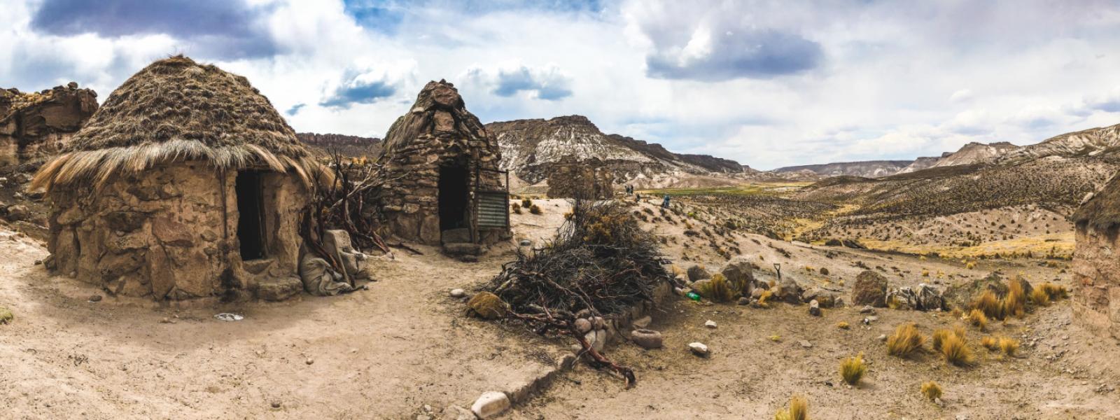 Casas en Oruro, en la región altiplánica de Bolivia.