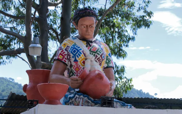 escultura de barro realizada en Chinhautla