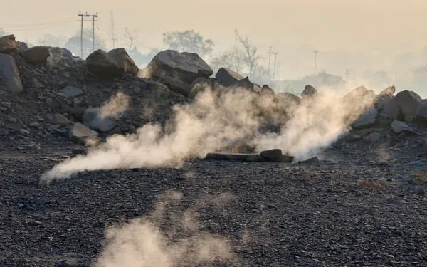 Operación minera para extraer carbón