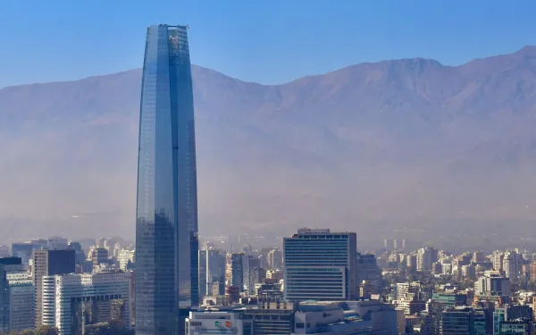 Vista panorámica de la ciudad de Santiago en Chile.