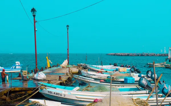 Embarcaciones pesqueras en el Puerto de Veracruz, México