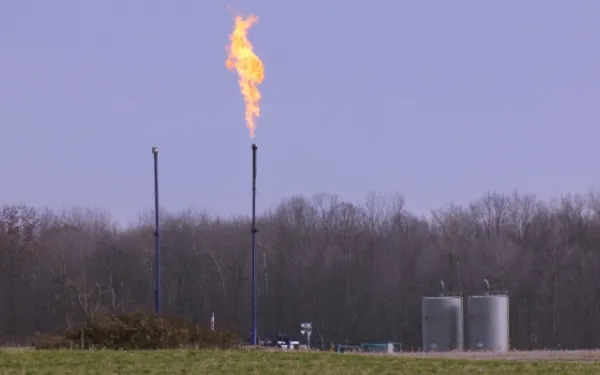 Pozo de fracking en Pensilvania