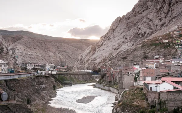 Vista panorámica de La Oorya, Perú, en 2016
