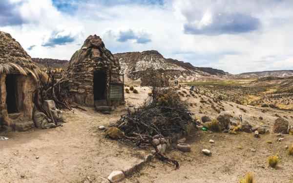 Casas en Oruro, en la región altiplánica de Bolivia.