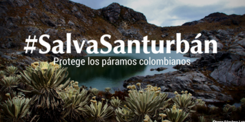 Un meme #SalvaSanturbán desde nuestra campaña para promover la protección del páramo.